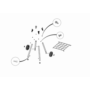 Part Location Diagram of N745-0010-BK0TX Napoleon Wheel, Cart 7in, 8mm Bore F365