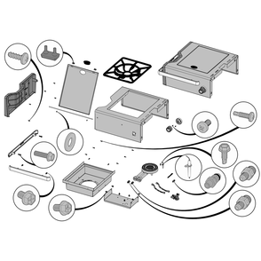 Left Shelf Diagram and Parts List for PRO825RSBIPSS-3  Napoleon Built-In Cooking