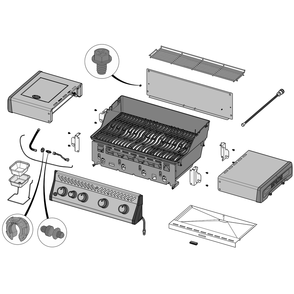 Base Diagram and Parts List for RXT525SIBNSS-1  Napoleon Built-In Cooking