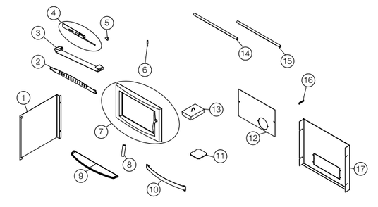 Section_1 Diagram and Parts List for S20-1  Napoleon Heating Stove