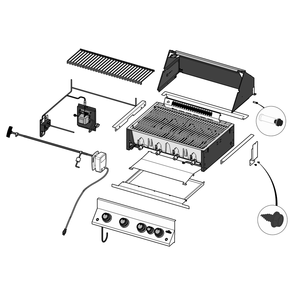 Base Diagram and Parts List for BIPRO500RBPSS-3  Napoleon Built-In Cooking
