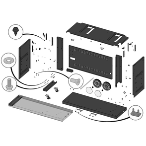 Exterior Cart Diagram and Parts List for PRO825RSBINSS-3  Napoleon Built-In Cooking