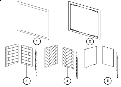 Part Location Diagram of PRPAX42 Napoleon Porcelain Refl Ective Panels