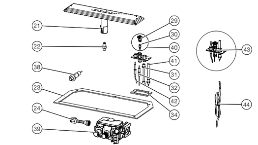 Section_3 Diagram and Parts List for B30NTRE-1  Napoleon Fireplace & Insert
