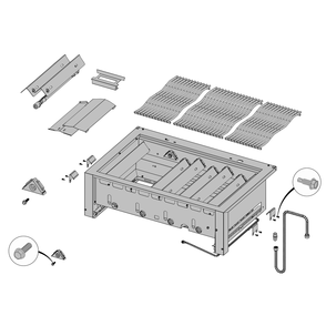 Base Assembly Diagram and Parts List for BIG32RBPSS  Napoleon Built-In Cooking