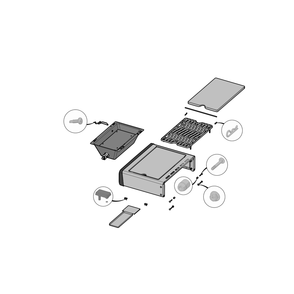 Left Side Table Assembly Diagram and Parts List for RSE525RSIBPSS-1  Napoleon Built-In Cooking