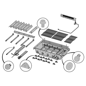 Base Assembly Diagram and Parts List for BIPRO665RBPSS-3  Napoleon Built-In Cooking