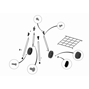 Cart Diagram and Parts List for PRO22K-LEG-3  Napoleon Grill