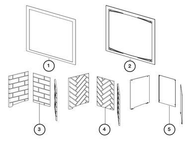 Part Location Diagram of ZEX42BK Napoleon Zen Front (Black)