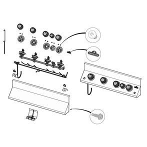Control Panel Diagram and Parts List for BIPRO500RBPSS-3  Napoleon Built-In Cooking