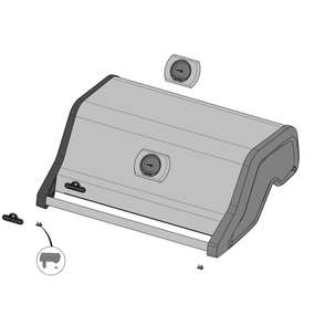 Lid Diagram and Parts List for RXT525SIBNSS-1  Napoleon Built-In Cooking
