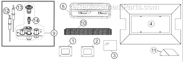 Part Location Diagram of W455-0068 Napoleon Propane Gas Pilot Injector