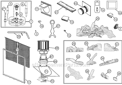 Part Location Diagram of W010-0810 Napoleon Wall Support Assembly