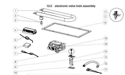 Section_3 Diagram and Parts List for GDS28-1NSB  Napoleon Heating Stove