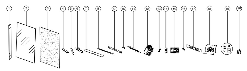 Part Location Diagram of W135-0769-SER Napoleon Left Log