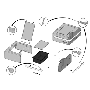 Right Shelf Diagram and Parts List for PRO825RSBINSS-3  Napoleon Built-In Cooking