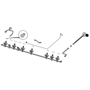 Manifold Diagram and Parts List for PRO825RSBIPSS-3  Napoleon Built-In Cooking