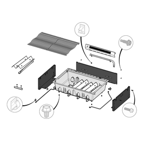 Base Assembly Diagram and Parts List for BIPRO500RBPSS-3  Napoleon Built-In Cooking