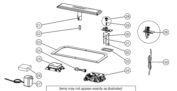 Part Location Diagram of W456-0057 Napoleon Burner Orifice #57 (P - Top)