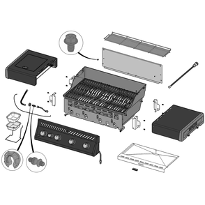 Base Diagram and Parts List for RXT525SIBNK-1  Napoleon Built-In Cooking