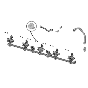 Manifold Diagram and Parts List for BIPRO665RBNSS-3  Napoleon Built-In Cooking