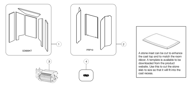 Section_3 Diagram and Parts List for GDS26N-1  Napoleon Heating Stove