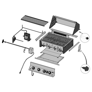 Base Diagram and Parts List for BIPRO500RBNSS-3  Napoleon Built-In Cooking