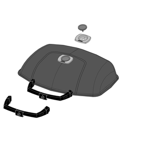 Lid Diagram and Parts List for TQ285-RD-1-A  Napoleon Built-In Cooking