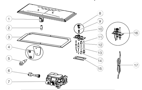 Part Location Diagram of W010-0799 Napoleon Pilot Assembly (P)