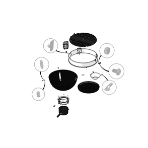 Base Diagram and Parts List for PRO22K-CART-3  Napoleon Grill