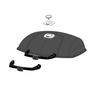 Lid Diagram and Parts List for TQ285X-RD-1-A  Napoleon Built-In Cooking