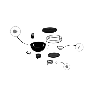 Base Diagram and Parts List for PRO22K-LEG-3  Napoleon Grill