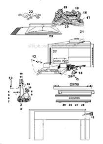 Part Location Diagram of W562-0059 Napoleon Gasket - Glass Kit 8 C/w Tape