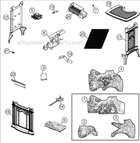 Part Location Diagram of F50DR Napoleon Designer Thermostatic Remote - Red