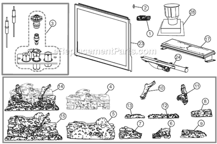 Part Location Diagram of W010-1866 Napoleon Assembly,pilot(lp2-way2.8ele)0