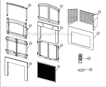 Page B Diagram and Parts List for IR3P  Napoleon Heating Stove
