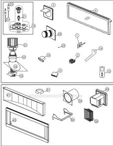 Page A Diagram and Parts List for LHD50P2  Napoleon Heating Stove