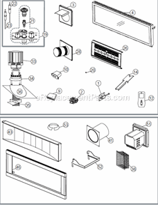 Page A Diagram and Parts List for LHD50P  Napoleon Heating Stove