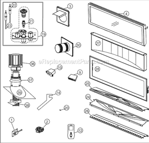 Page A Diagram and Parts List for LHD50SSP  Napoleon Heating Stove