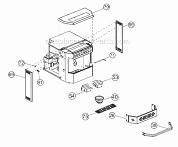 Page C Diagram and Parts List for NPI40  Napoleon Heating Stove