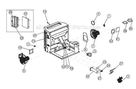 Page A Diagram and Parts List for NPI45  Napoleon Heating Stove
