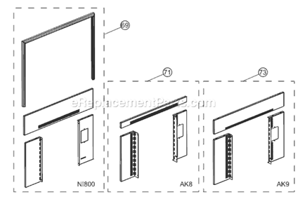 Page D Diagram and Parts List for NPI45  Napoleon Heating Stove