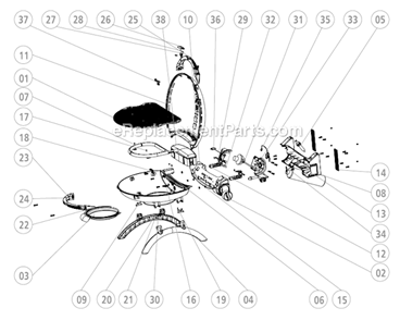 Page A Diagram and Parts List for TQ3225  Napoleon Grill