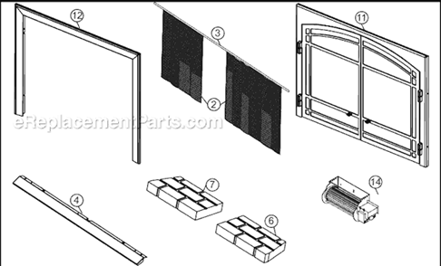 Page A Diagram and Parts List for ZCVF42  Napoleon Heating Stove
