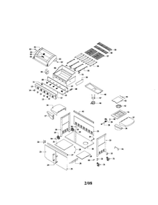 Gas Grill Diagram and Parts List for 720-0549  Nexgrill Grill