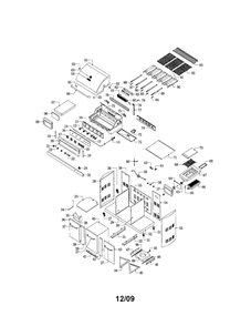 Gas Grill Diagram and Parts List for 810-0010  Nexgrill Grill