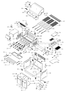 Part Location Diagram of 12000046A0 Nexgrill Side Panel- Right