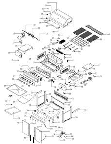 Page A Diagram and Parts List for 720-0582  Nexgrill Grill