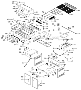 Page A Diagram and Parts List for 720-0649  Nexgrill Grill