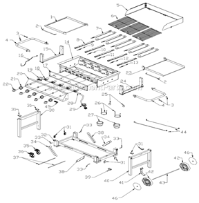 Part Location Diagram of 14000084A0 Nexgrill Bezel